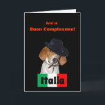 Funny Italian Birthday Mobster Charley Dog Card<br><div class="desc">A funny Birthday greeting card in Italian language featuring a rescue dog named "Charley" dressed as a Mobster with Italian flag. Says Have a Happy Birthday on front and on inside says "cause' I'm da boss of you!" all in Italian. This humorous original design and photo by artist c.a.teresa is...</div>
