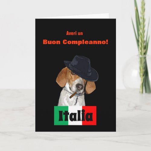 Funny Italian Birthday Mobster Charley Dog Card