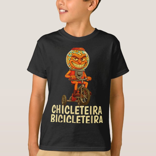 Funny Italian Brainrot Kids Meme Chicleteira Bicic T-Shirt (Front)