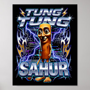 Funny Italian Brainrot Tung Tung Tung Sahur  Poster