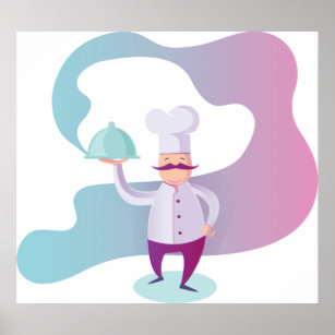 Funny Italian Chef Poster