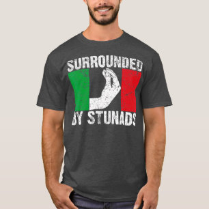 Funny Italian Gift For Men Women Cool Surrounded B T-Shirt