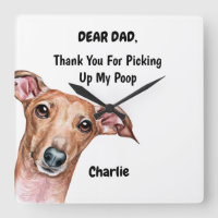 Funny Italian Greyhound Dad Watercolor Canine Art
