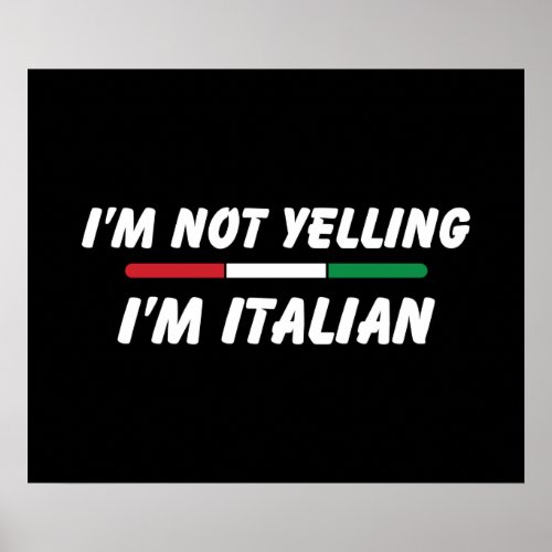 Funny Italian Joke Italian American Family Poster