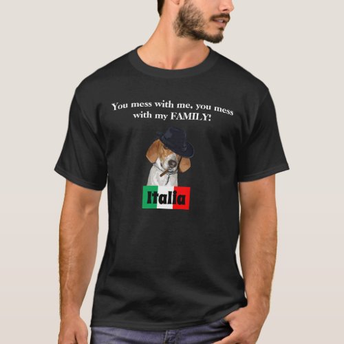 Funny Italian Mobster Charley Dog T_Shirt