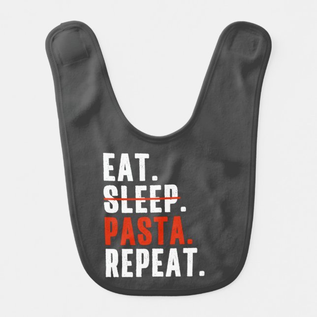 Funny Italian Pasta Lovers Saying Baby Bib (Front)