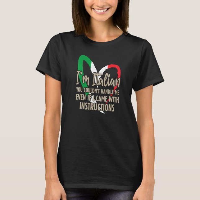 Funny Italian Sayings Im Italian Premium T-Shirt (Front)