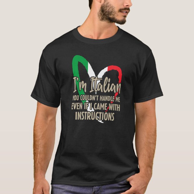 Funny Italian Sayings Im Italian Premium T-Shirt (Front)