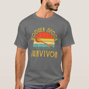 Funny Italian Wooden Spoons Survivor Vintage Retro T-Shirt
