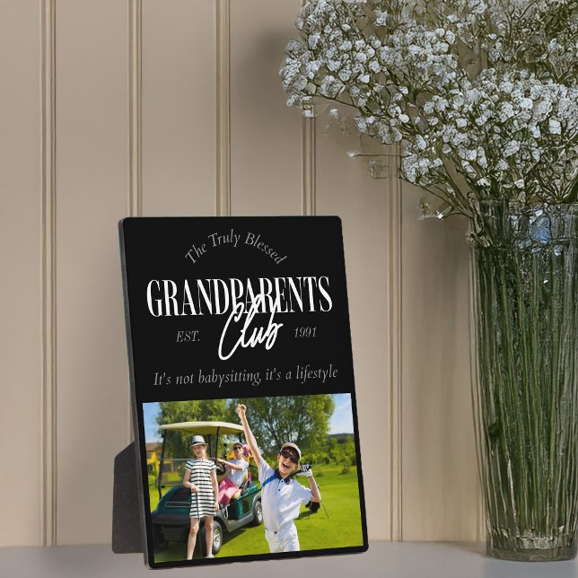 Funny It's a Lifestyle Grandparents Club Photo Plaque (Grandparents Club photo easel)