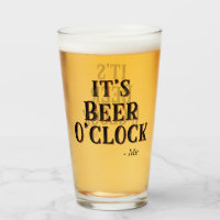 Funny It's Beer O'clock Quote Typography Beer