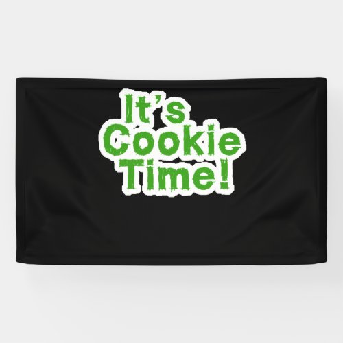 Funny Its Cookie Time Scouts Girl Kids Scouting Mo Banner