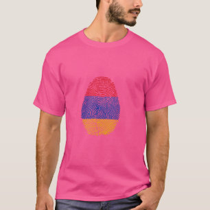 Funny it's in my DNA Armenia flag Fingerprint T-Shirt