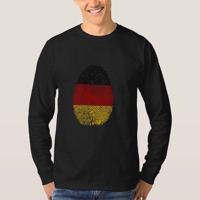 Funny it's in my DNA Germany flag Fingerprint T-Shirt (Front)