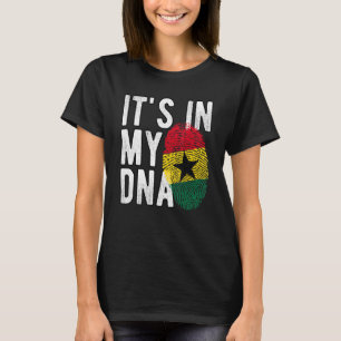 Funny it's in my DNA Ghana flag Fingerprint T-Shirt