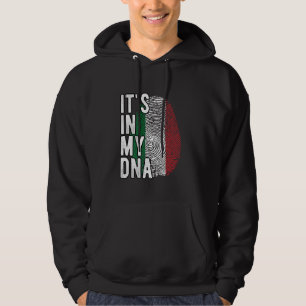 Funny it's in my DNA Italy flag Fingerprint Hoodie