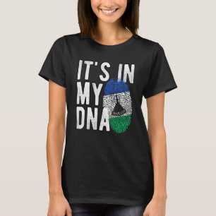 Funny it's in my DNA Lesotho flag Fingerprint T-Shirt