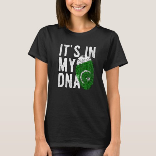 Funny its in my DNA Pakistan flag Fingerprint Pre T_Shirt