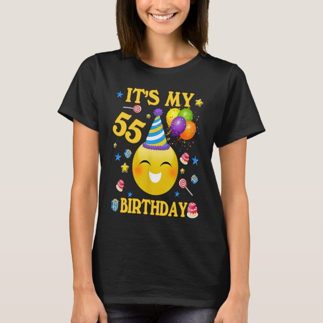 Funny It's My 55th Birthday   55 Years Old 55th T-Shirt (Front)