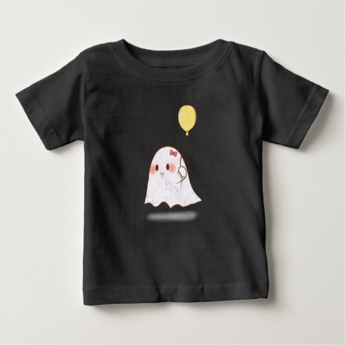 Funny Its My Boo Day Cute Halloween Bday Ghost  Baby T_Shirt
