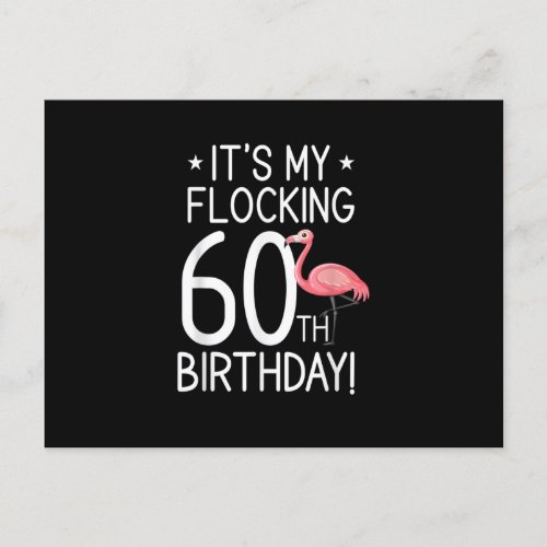 Funny Its My Flocking 60th Birthday Sixty Year Ol Postcard