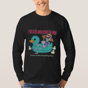 Funny "I've Died and Gone to Meh" Sarcastic Skelet T-Shirt