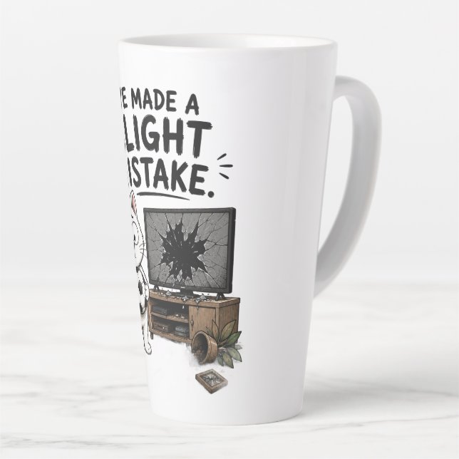 Funny I've Made a Slight Mistake Cat Mug - Cute Ca (Right Angle)