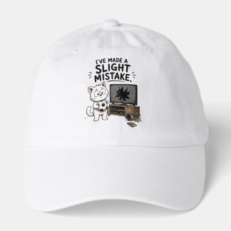 Funny I've Made a Slight Mistake Hat- Cute Cat Hat