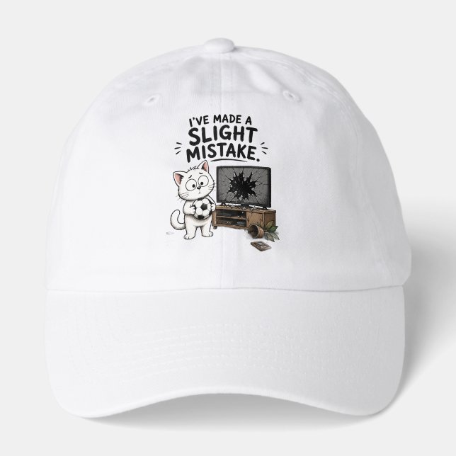 Funny I've Made a Slight Mistake Hat- Cute Cat Hat (Front)