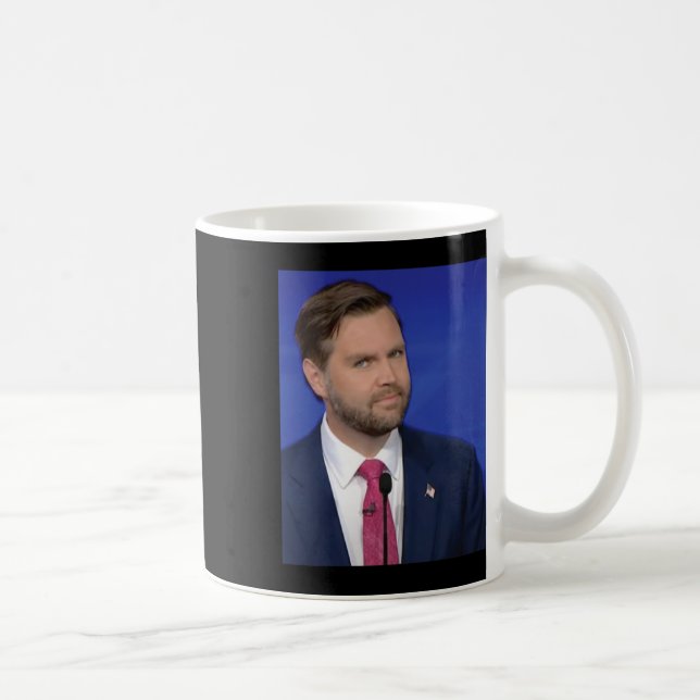 Funny J.d Vance Meme Vice President Debate Face  Coffee Mug (Right)