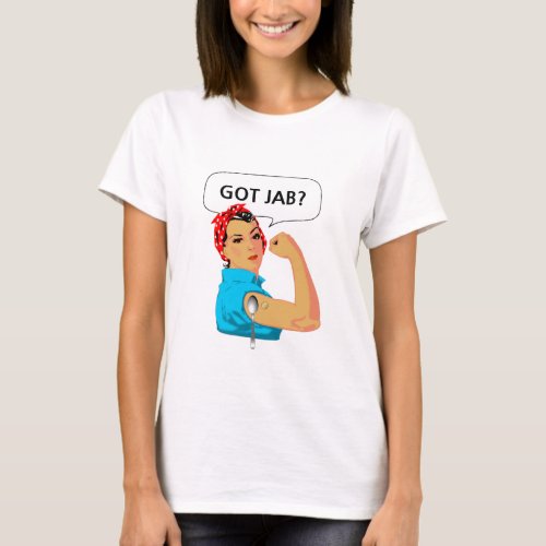 Funny jabbed woman cartoon T_Shirt
