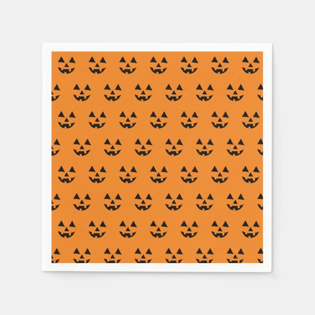  Funny Jack O Lanter Halloween Art Simple Jack O Napkins (Front)