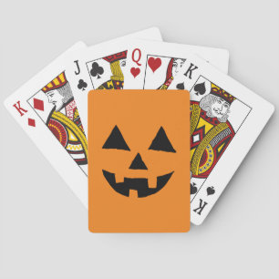  Funny Jack O Lanter Halloween Art Simple Jack O Poker Cards