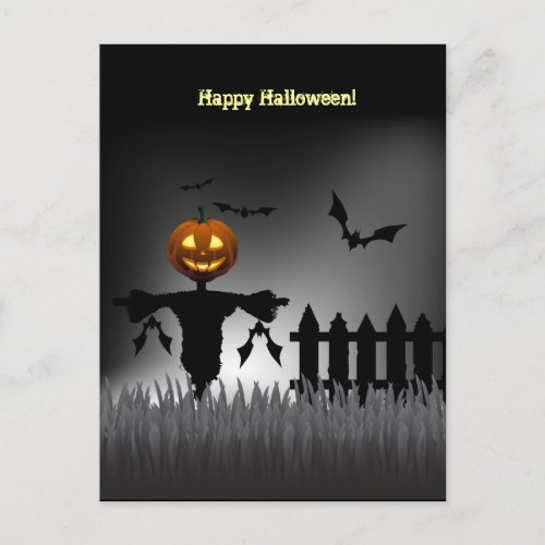Funny Jack_o_Lantern Scarecrow post cards