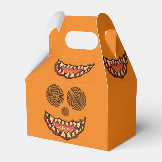 Funny Jack o'lantern Thunder_Cove Favor Boxes (Front Side)
