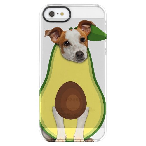 Funny Jack Russell Terrier Avocado Cute Halloween  Clear iPhone SE55s Case