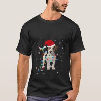 Funny Jack Russell Terrier Christmas Light Dog Pup T-Shirt
