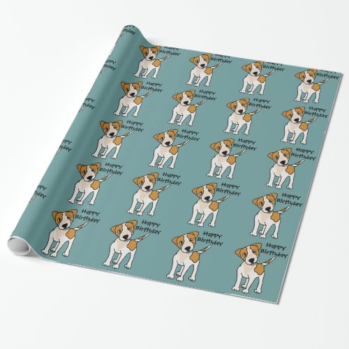 Funny Jack Russell Terrier Puppy Dog Wrapping Paper