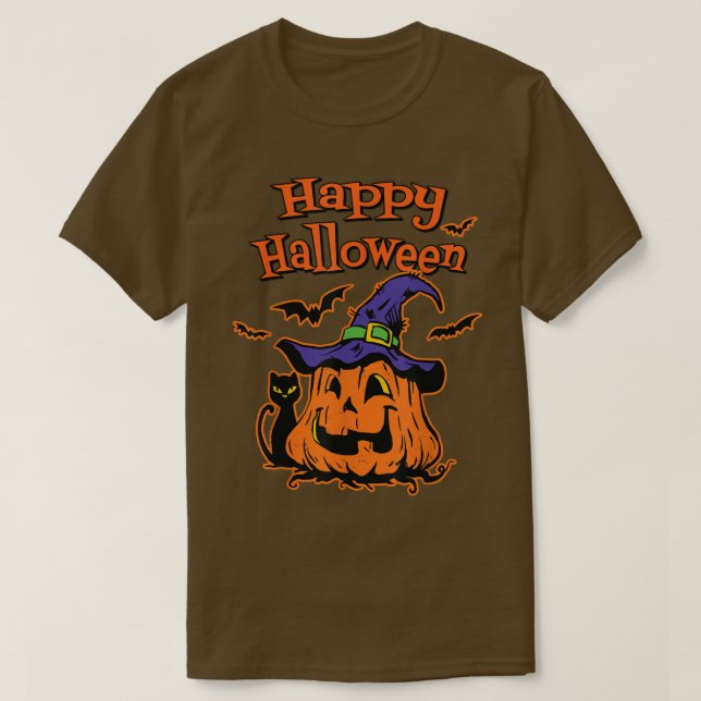 Funny JackOLantern & Pumpkin Halloween Graphic for T-Shirt (Design Front)