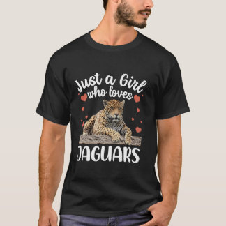 Funny Jaguar Art For Girls Women Kids Large Cat Ja T-Shirt