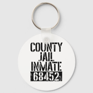 Funny Jail Inmate Prison Men Women Apparel Prisone Keychain