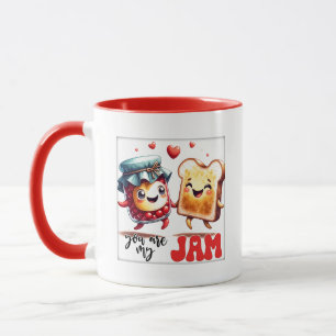 Funny jam toast word art mug