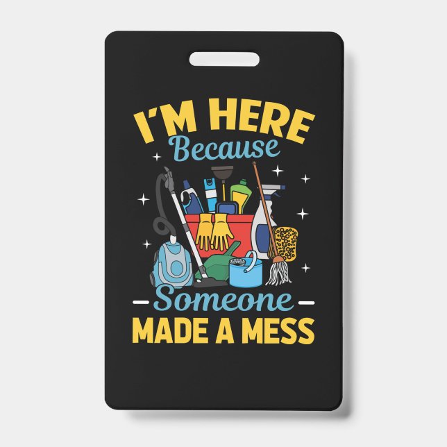 Funny Janitor Badge (Front)