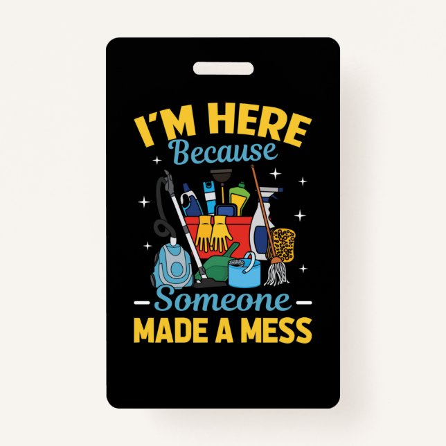 Funny Janitor Badge (Front)