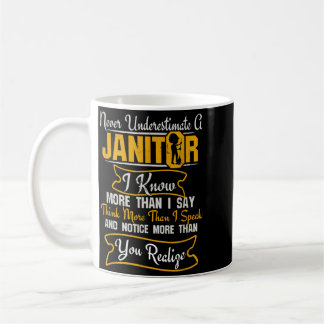 Funny Janitor - Never Underestimate A Janitor Coffee Mug