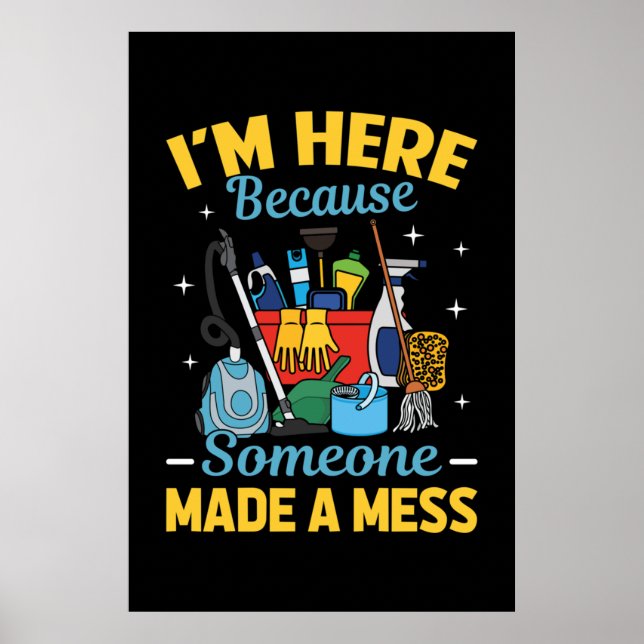 Funny Janitor Poster (Front)