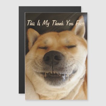 Funny Japanese Akita With Cute Smile Thank You by artoriginals at Zazzle