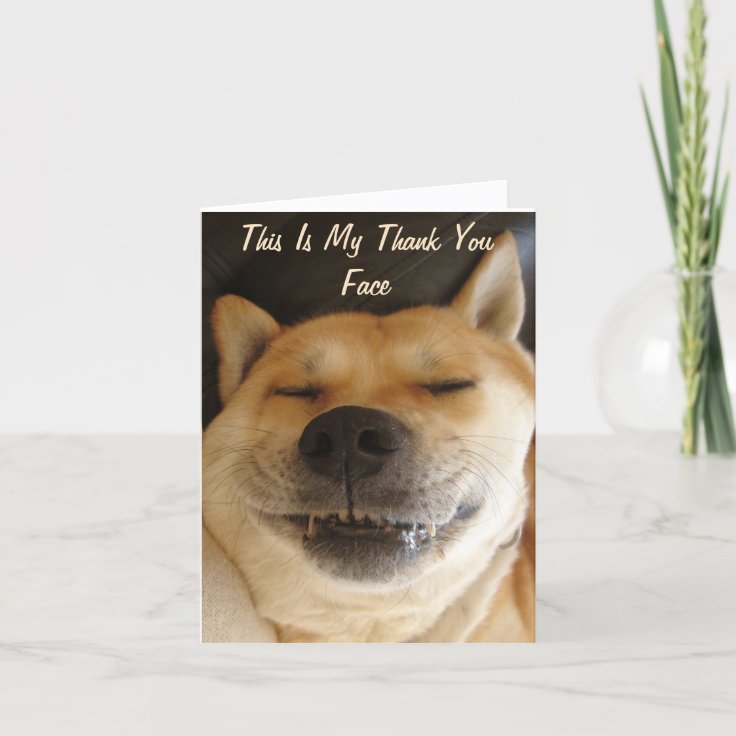 funny Japanese akita with cute smile thank you | Zazzle