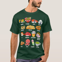 Funny Japanese Asian Food Fan Kawaii Ramen Sushi J T-Shirt