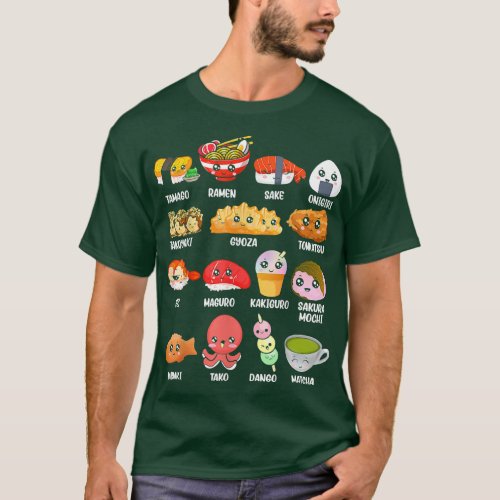 Funny Japanese Asian Food Fan Kawaii Ramen Sushi J T_Shirt